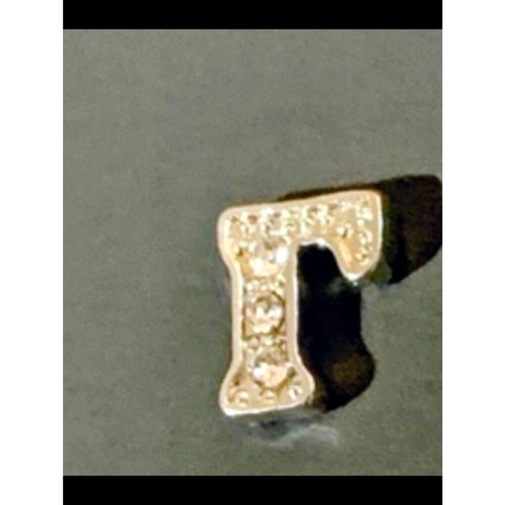 Gamma Charm With Rhinestones For Floating Lockets